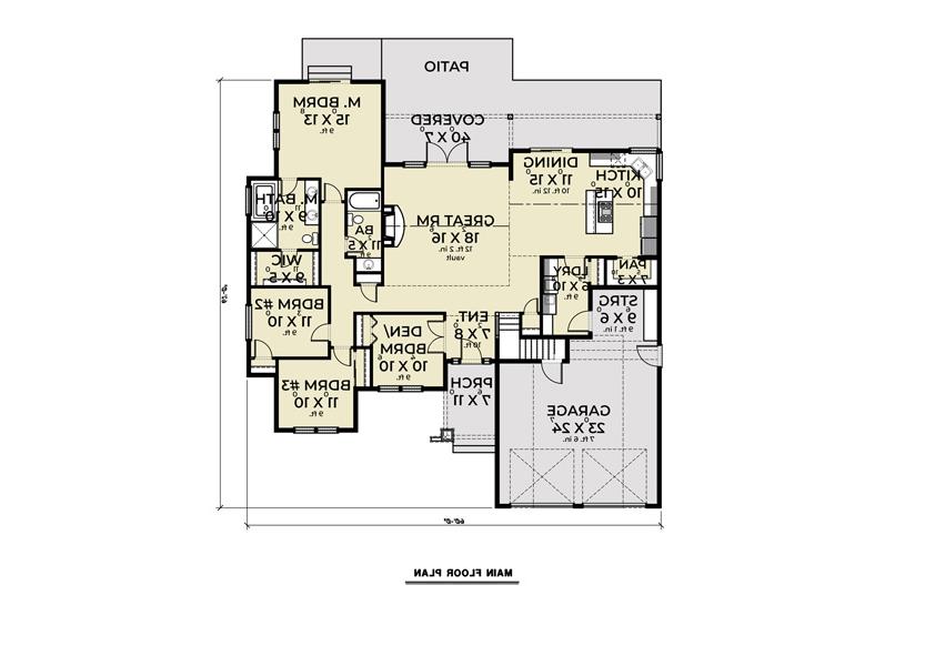 1st Floor image of Craftsman 315 House Plan